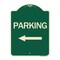 Signmission Parking With Left Arrow Heavy-Gauge Aluminum Architectural Sign, 24" x 18", G-1824-24624 A-DES-G-1824-24624 - alternate 1